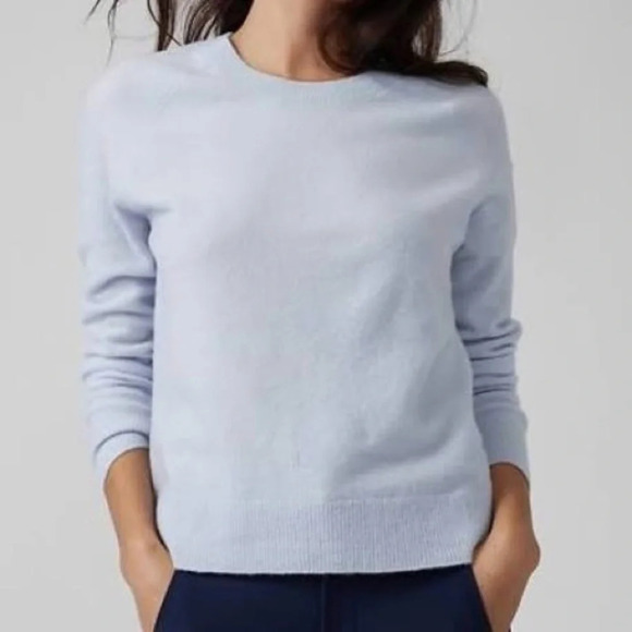 Athleta Hawthorn Merino Wool Blend Crew Neck Sweater in Blue - Size XS - Picture 1 of 7